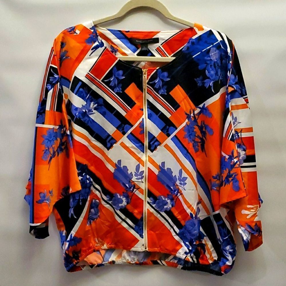 MARC NY/Andrew Marc Orange/Blue Size Large